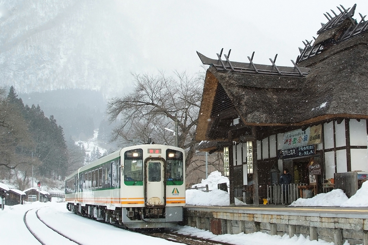 會津鐵道展望列車（会津鉄道お座トロ展望列車）／走進日本裏風景 - 冬天 | 日本東北超好玩